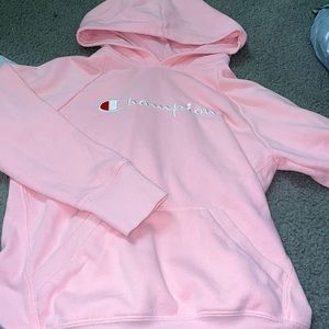 pink champion hoodie